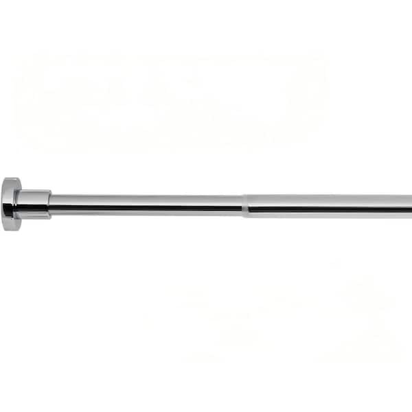 84 in. Heavy Duty Shower Rod in Chrome, Stainless Steel Adjustable Shower Curtain Rod for Window Curtain