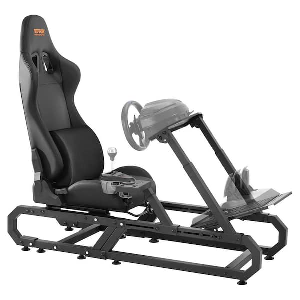VEVOR Racing Wheel Stand for G923/G920/G29, Heavy Duty Steel Driving Simulator, Foot Pedal, Max Load 330 lbs.