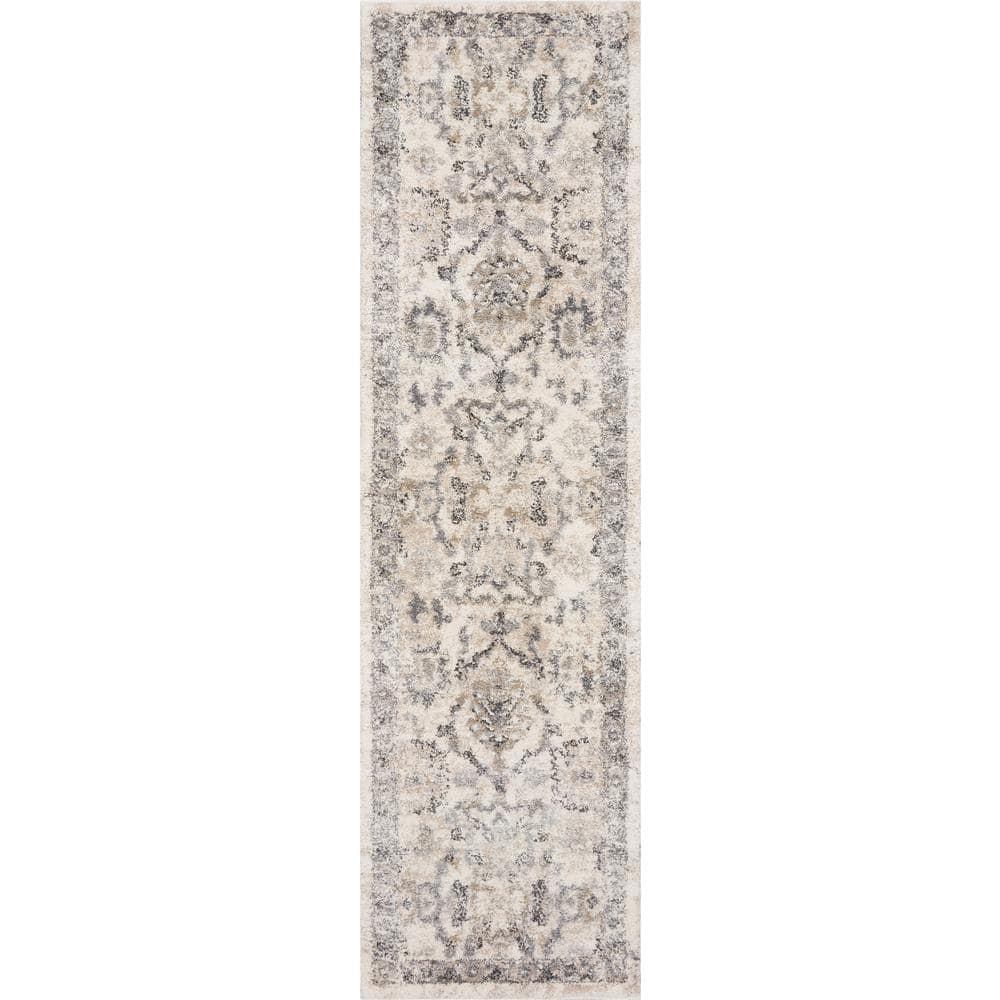 MILLERTON HOME Louisa Ivory 2 ft. x 8 ft. Runner Rug MIL470722X76RU ...