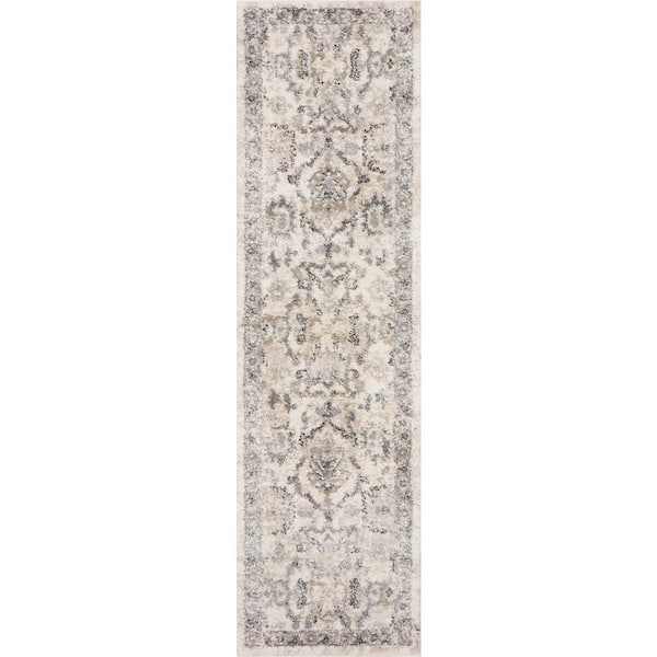 MILLERTON HOME Louisa Ivory 2 ft. x 8 ft. Runner Rug MIL470722X76RU ...