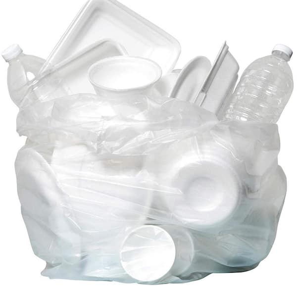 40-45 Gallon Clear Trash Bags 40x48 14 Micron 250 Bags-2241