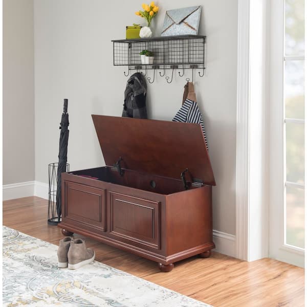 Powell Company Rockland Cherry Brown Cedar Chest with Storage 40.5