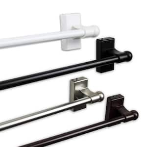 28 in. to 48 in. Adjustable 7/16 in. Single Magnetic Rod White (Set of 4)