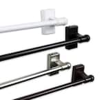 28 in. to 48 in. Adjustable 7/16 in. Single Magnetic Rod Cocoa (Set of 4)