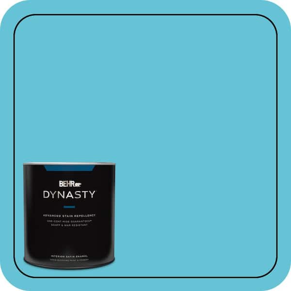 BEHR DYNASTY 1 qt. #P480-4 Rushing Stream Satin Enamel Interior Stain-Blocking Paint and Primer