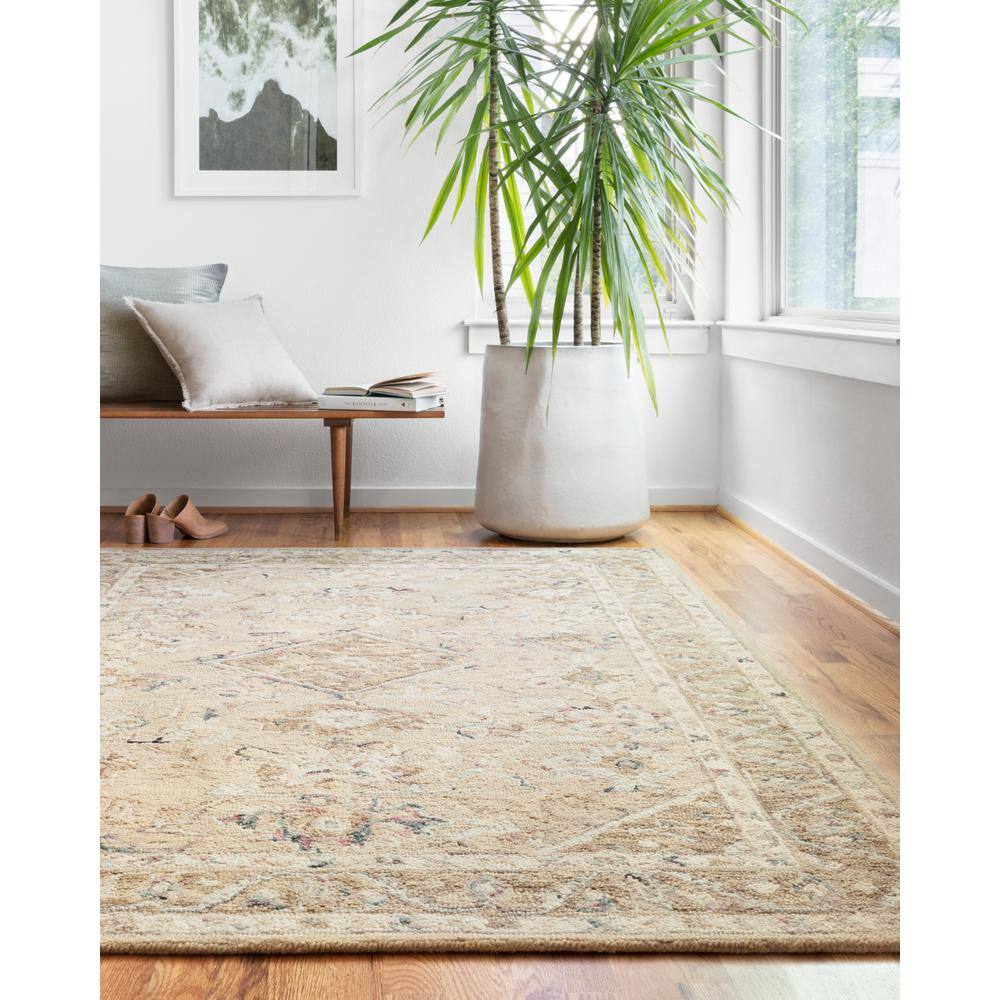 Beatty Ivory Hand-Tufted Wool Rectangular Area Rug, 2'3" x 3'9"