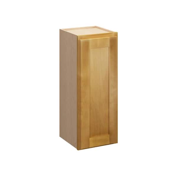 Kunal Kitchens Aberdeen Recessed 12 in. W x 36 in. H x 12 in. D Assembled Plywood Wall Cabinet in Caramel