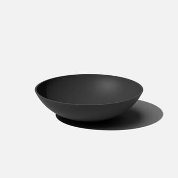 Lane Bowl 24 in. Black Plastic Round Planter