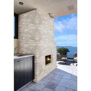 White Oak 3D Ledger Corner 6 in. x 6 in. Honed Marble Wall Tile (2.5 sq. ft./case)