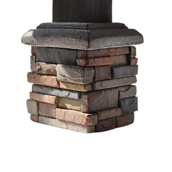 M-Rock P-Series 6 x 6 Copper Hill Ledge Post Surround Concrete Stone Veneer