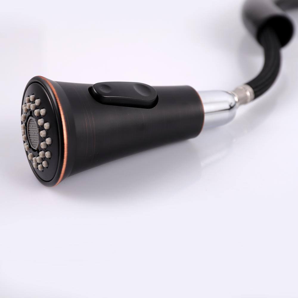 Oil Rubbed Bronze Pull-Out Kitchen Faucet with Spray