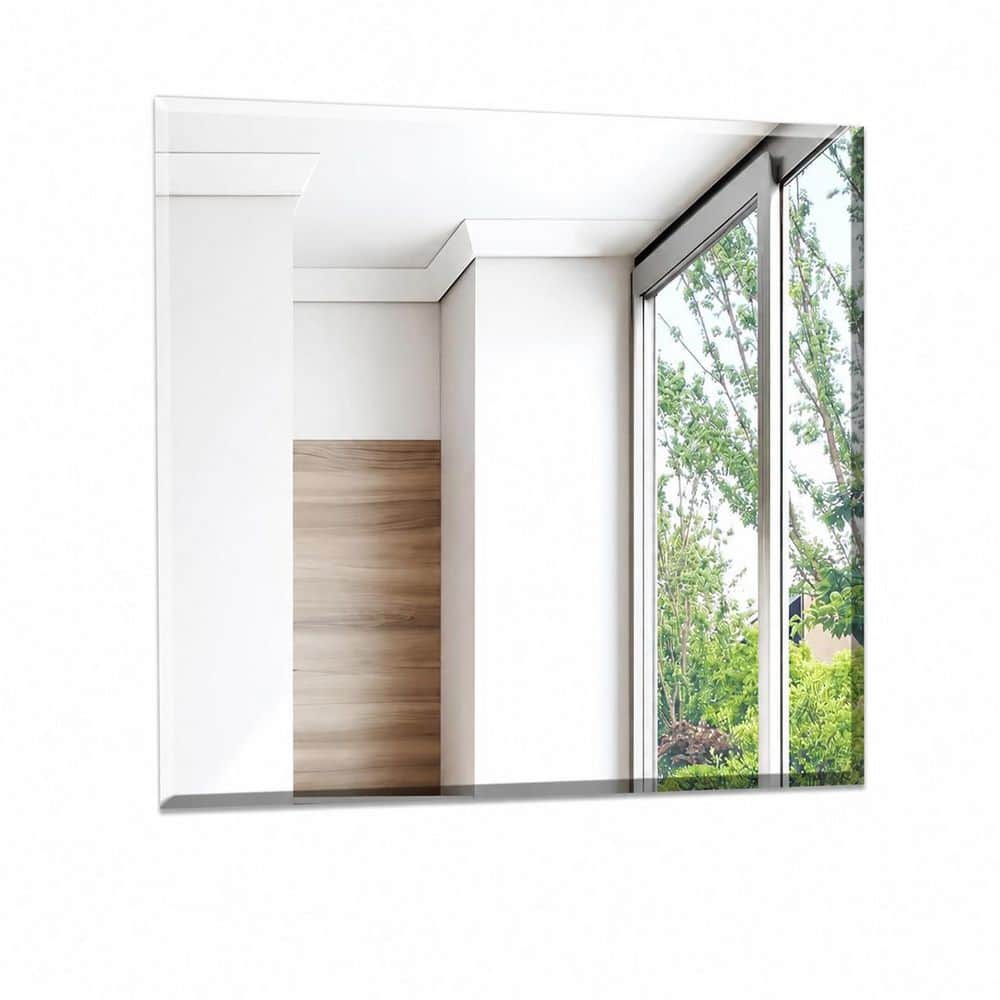 30 in. W x 30 in. H Square Frameless Beveled Nano Glass Bathroom Vanity Wall Mirror for Over Sink price history on PriceWatchPro