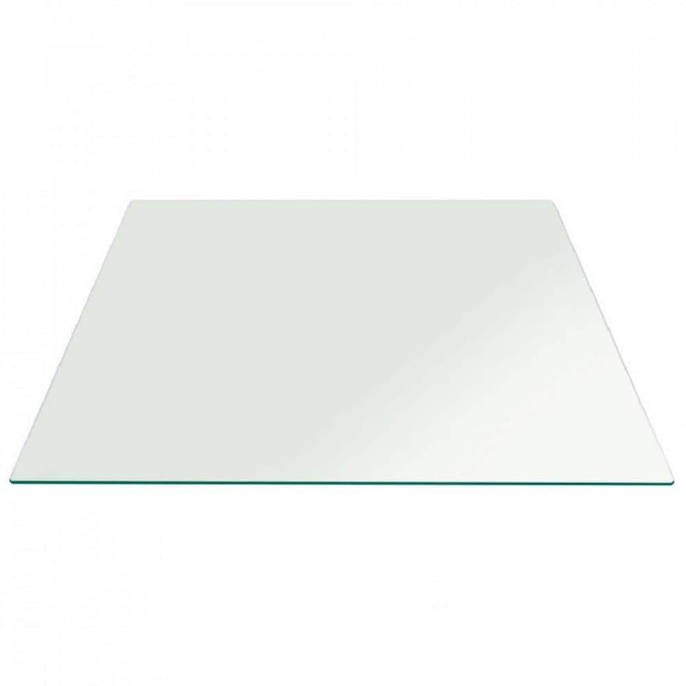 Fab Glass and Mirror 40 in. Clear Square Glass Table Top 1/4 in. Thick Flat Polished Tempered