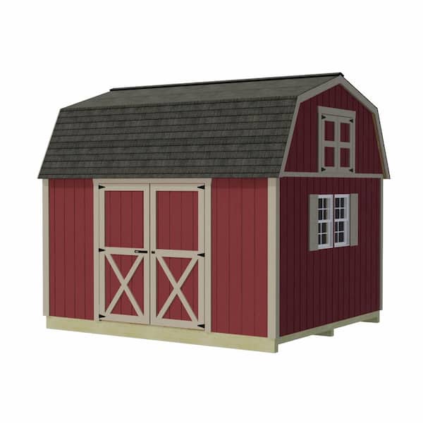Craftsman's Cove 10 ft. x 12 ft. Wood Barn Kit with Loft and Robust Fortress Floor