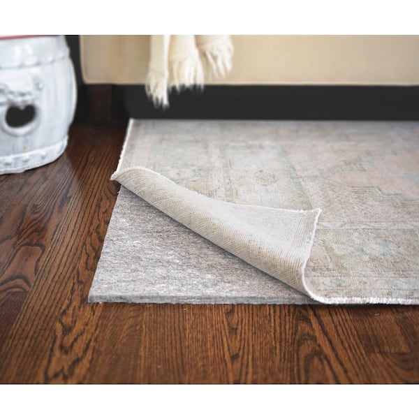 Nevlers 4' x 6' Double Sided Felt and Rubber Rug Pad | 1/4 inch Thick Non Slip Grip Mat Protects Floor | Great for Area Rug, Gray