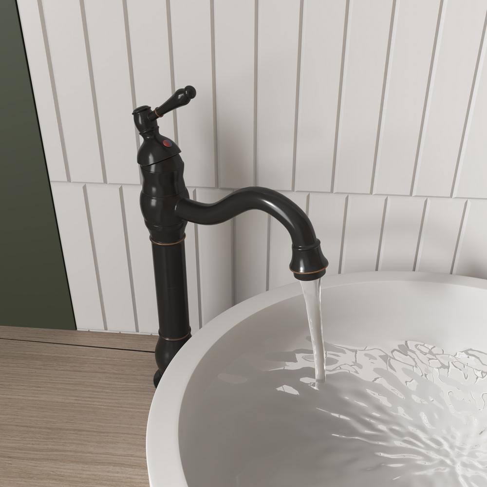 Oil Rubbed Bronze Single Handle Vessel Sink Faucet