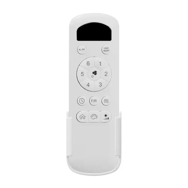 6-Speed Handheld Remote Control and Receiver for Ceiling Fan with Light, Wall Holder Included