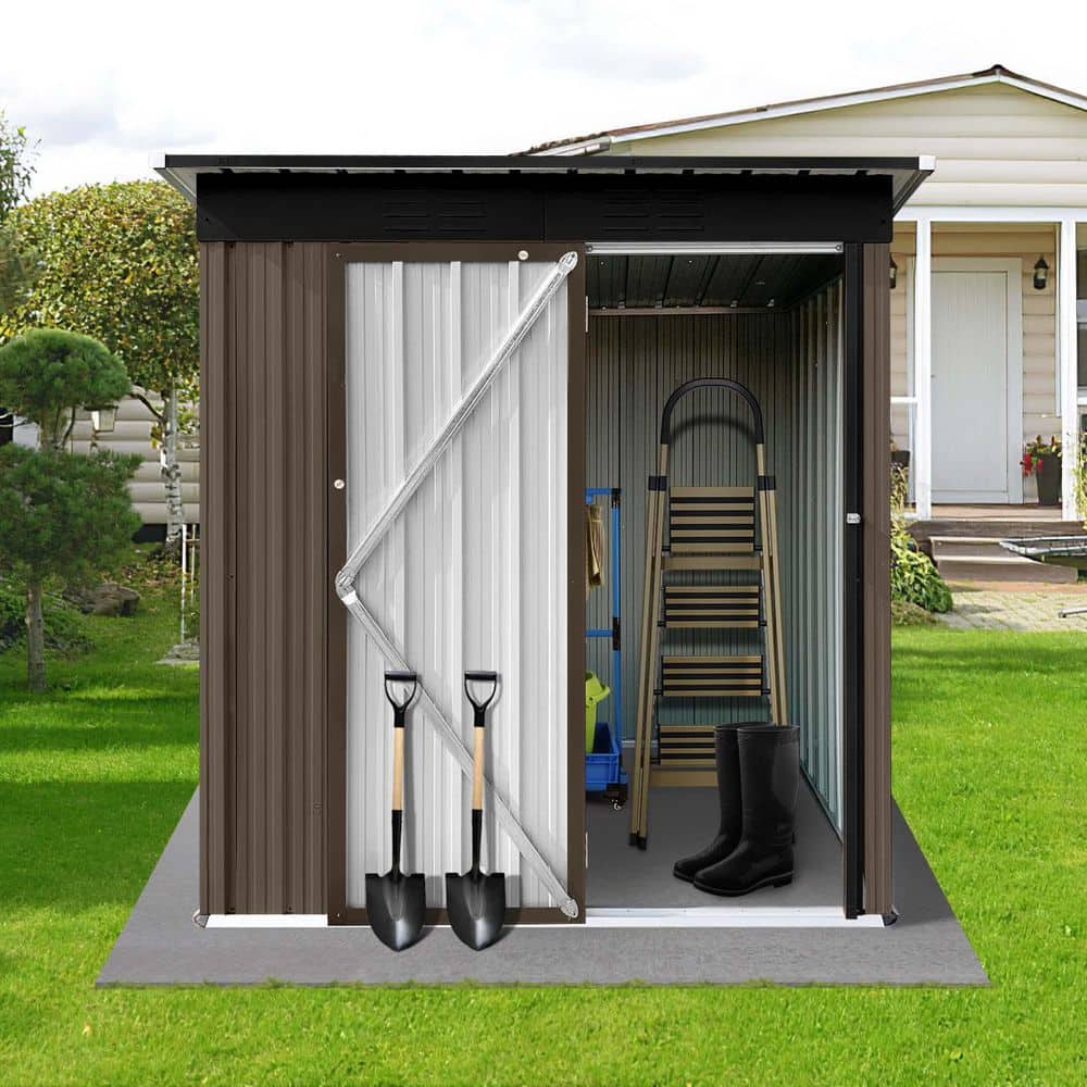 5 ft. W x 4 ft. D Outdoor Storage Shed Metal Garden Shed with Lockable Door