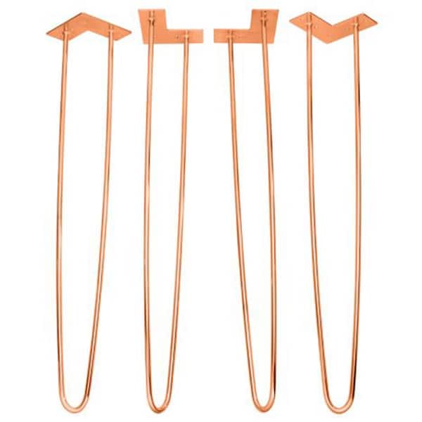 I-Semble 3/8 in. Dia. 28 in. Rose Gold Hairpin Legs (4-Pack)