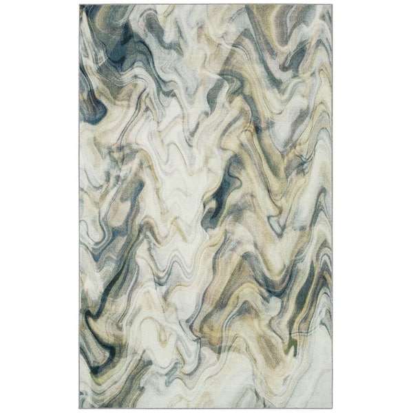 Mohawk Home Wavelength Neutral 5 ft. x 8 ft. Abstract Area Rug