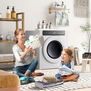 3.23 cu. ft. Vented Electric Laundry Dryer in White with 1500-Watt Front Load with Touch Screen Panel