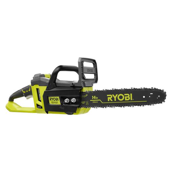 RYOBI 14 in. 40V Brushless Lithium Ion Battery Chainsaw 1.5 Ah Battery and Charger Included RY40511 The Home Depot