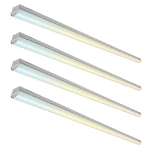 4-Pack 8 ft. Linear Integrated LED Dimmable Strip light Fixture, High Output 11700Lumens, CCT/Wattage/Lumen Selectable