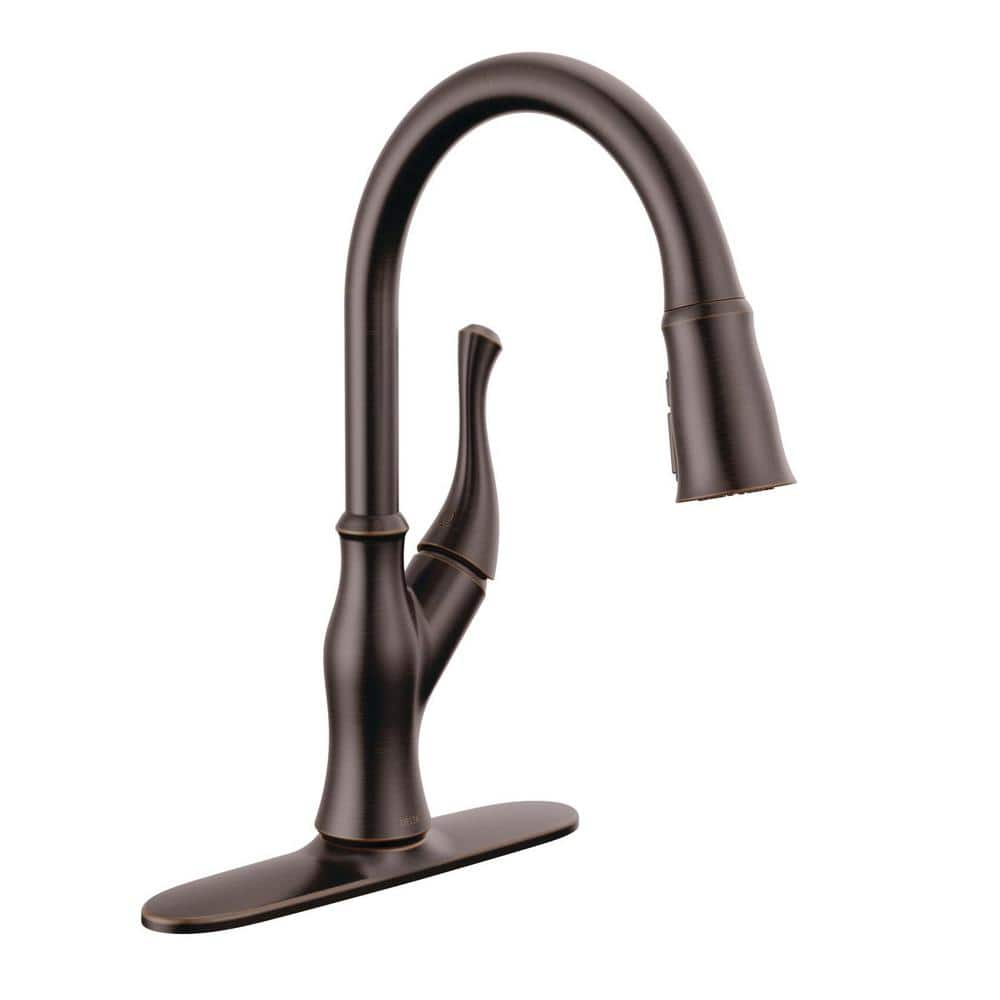 Venetian Bronze Single Handle Pull Down Kitchen Faucet with Spray
