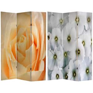 6 ft. Printed 3-Panel Floral Room Divider