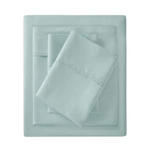 1500-Thread Count Seafoam King Cotton Blend 4-PC Sheet Set