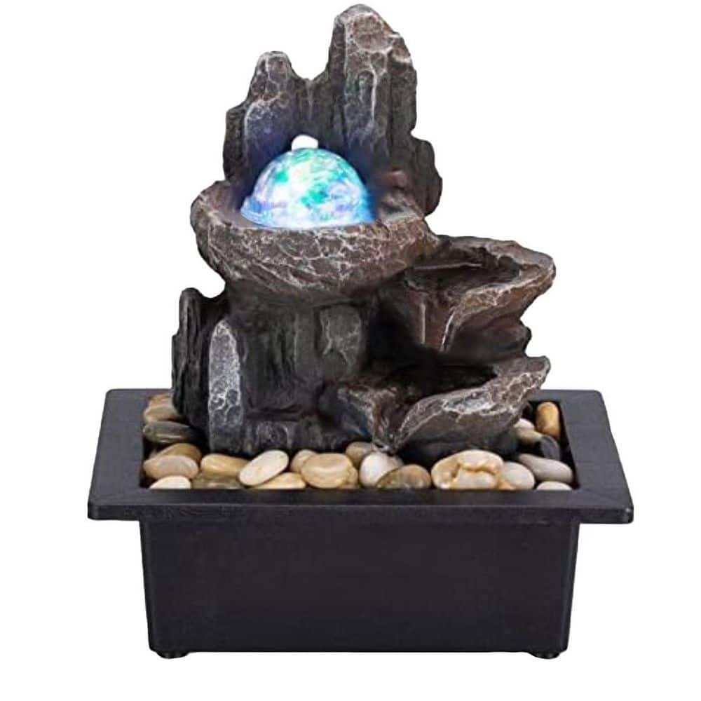 10.63in. Electric Resin Tabletop Fountain with Rotating Ball and Colorful Lights price history on PriceWatchPro