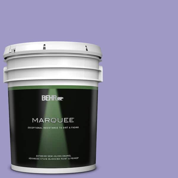 BEHR MARQUEE 5 gal. #630B-5 Majestic Violet Semi-Gloss Enamel Exterior Paint & Primer