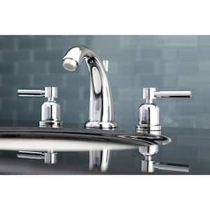 8 in. Widespread 2-Handle Mid-Arc Bathroom Faucet in Chrome