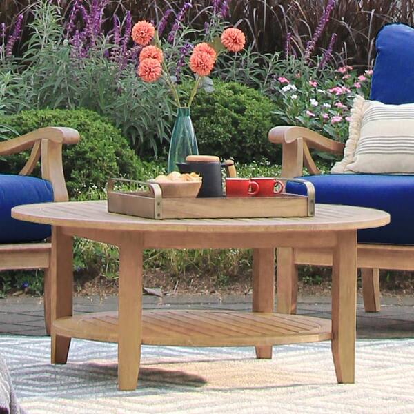outer wipe out baggage Cambridge Casual Heaton Natural Teak Round Wood Outdoor Coffee Table  170708-TW-XX-XX-XX - The Home Depot