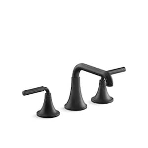 Tone 8 in. Widespread Double Handle 1.0 GPM Bathroom Faucet in Matte Black