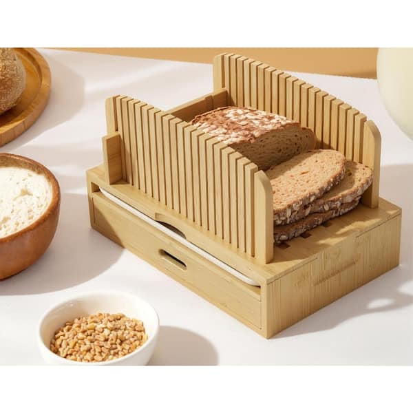 Things Razor Bread Cutter Anqtovp 8.9 in Adjustable Wood Full Tang Bread Slicer Kit with Slicing ...