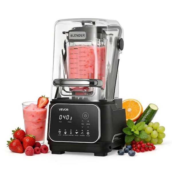 Blender, 68 oz. 6 Speed Professional Countertop Blenders with Shield, 2200W 26000RPM Kitchen Food Processor Combo, Black