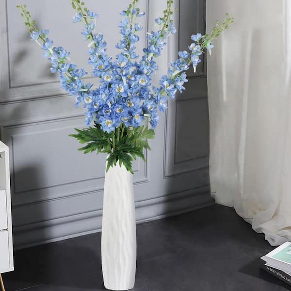 41.3 in. Light Blue 6 Pieces Artificial Delphinium Fake Flower