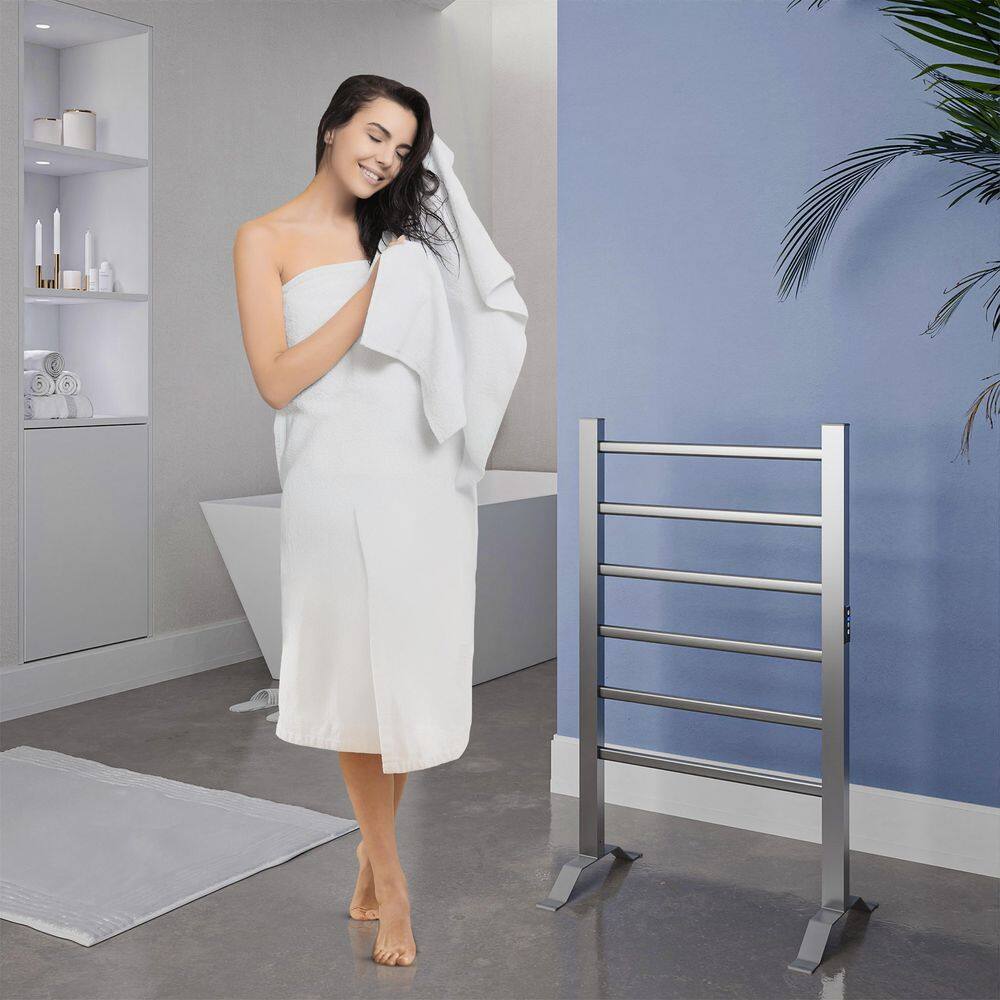 Naples Aluminum Floor-Standing 6-Bar Towel Warmer