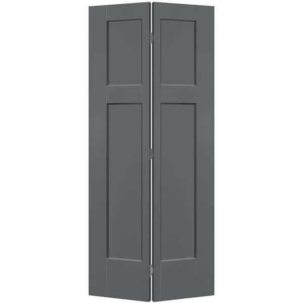 Masonite 36 in. x 80 in. 3-Panel Winslow Hollow Core Cordite Molded Composite Bi-Fold Door
