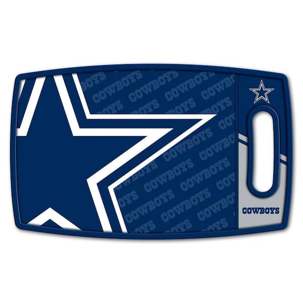 NFL Dallas Cowboys Logo Series Cutting Board 9 in. x 0.5 in. - Rectangle- Manufactured Wood and Polypropylene