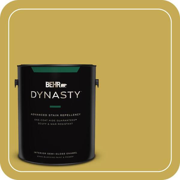 BEHR DYNASTY 1 gal. #380D-6 Leapfrog Semi-Gloss Enamel Interior Stain-Blocking Paint & Primer