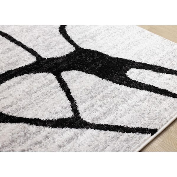 Caldera Collections 8 ft. x 11 ft. Grey Distressed, Organic Indoor Area Rug