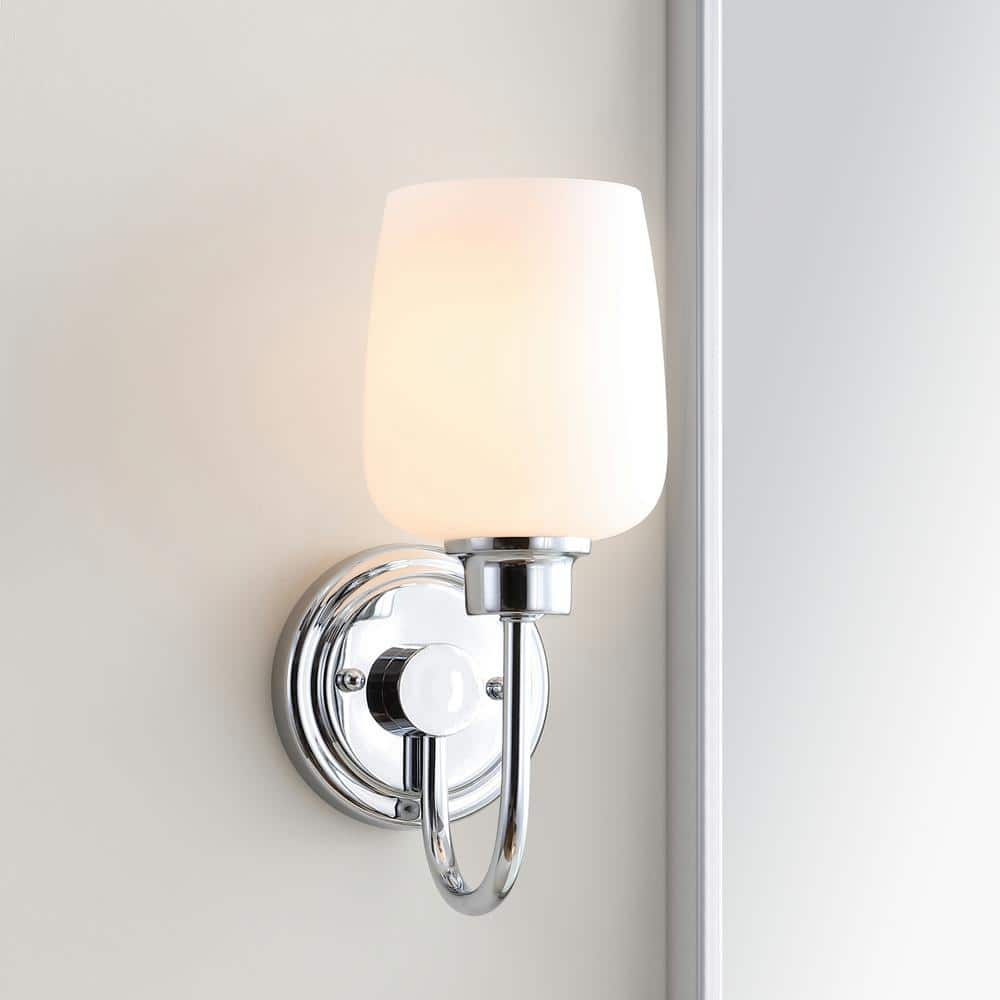 Elegant Chrome 7.5" Contemporary Bathroom Vanity Sconce