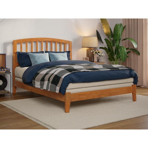 AFI Richmond Light Toffee Natural Bronze Solid Wood Frame Full Foundation Panel Bed