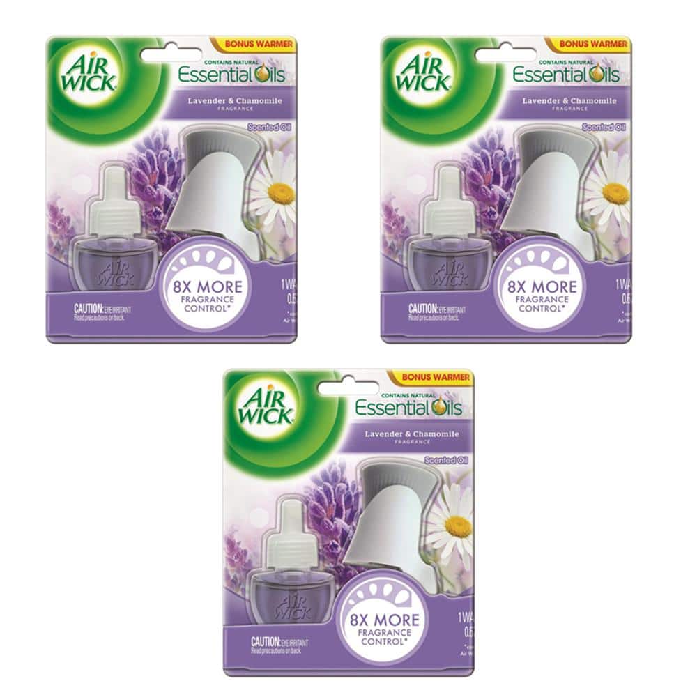 Air Wick 0.67 oz. Lavender and Chamomile Automatic Air Freshener Oil  Plug-In Starter Kit (3-Pack) 62338-93947-3 - The Home Depot