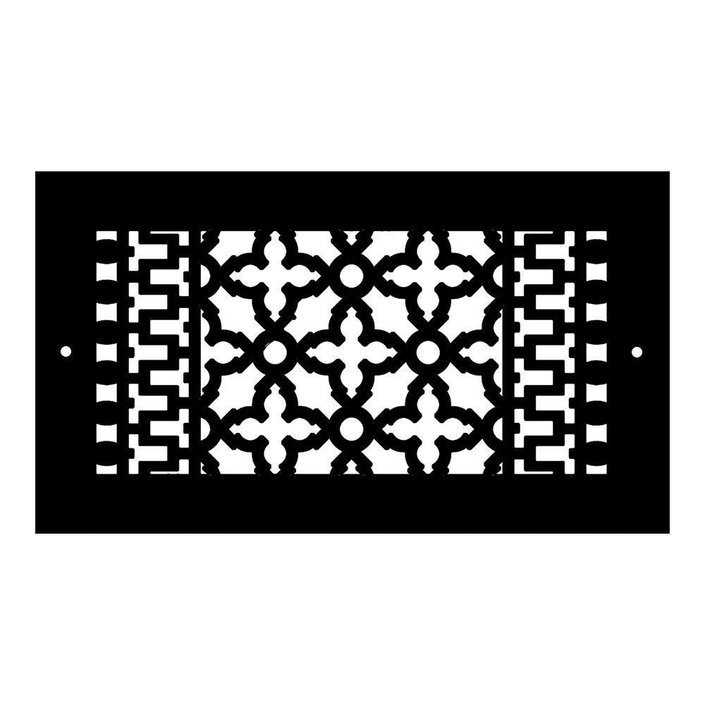 Scroll Series 6 in. x 12 in. Aluminum Grille, Black with Mounting Holes price history on PriceWatchPro
