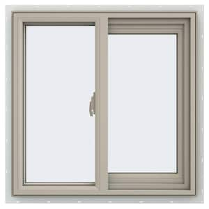 23.5 in. x 23.5 in. V-2500 Series Desert Sand Vinyl Right-Handed Sliding Window with Fiberglass Mesh Screen