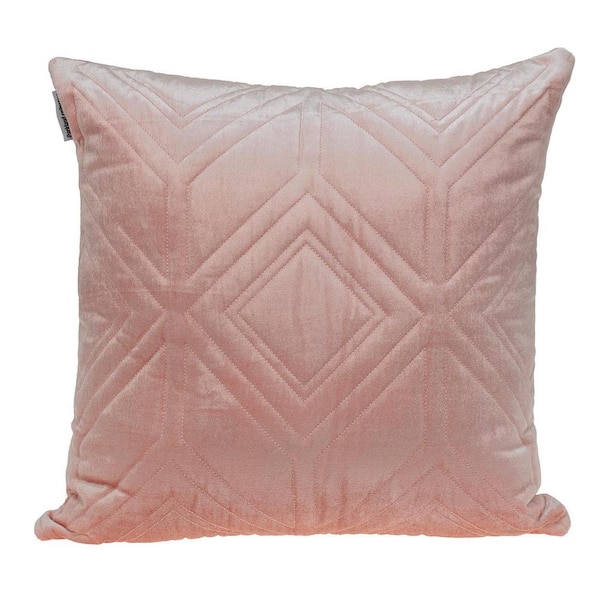 PARKLAND COLLECTION Reta Transitional Quilted Pink Throw Pillow