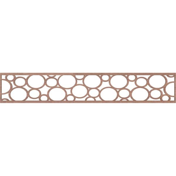 Ekena Millwork Hemingway Fretwork 0.375 in. D x 46.625 in. W x 8 in. L Walnut Wood Panel Moulding